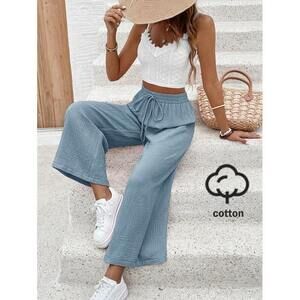 Frenchy Women Solid Color Minimalist Style Pants, Suitable For Summer Wint